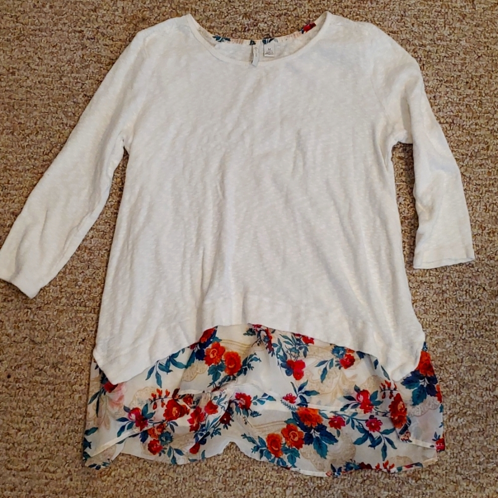 EST 1946 top with chiffon detail